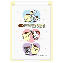 Japan Sanrio Folding Mirror - Pompompurin : 30th Anniversary White