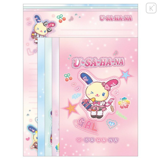 Japan Sanrio Letter Envelope Set - Usahana : Tokimeki Heisei Kogal - 1