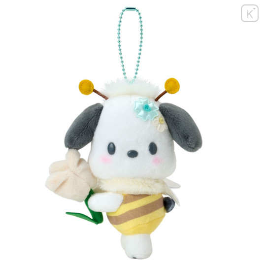 Japan Sanrio Original Mascot Holder - Pochacco : Flower Loving Little Bee - 1