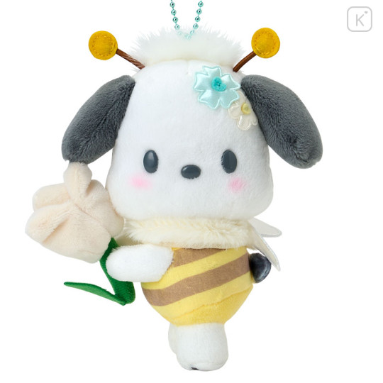 Japan Sanrio Original Mascot Holder - Pochacco : Flower Loving Little Bee - 2