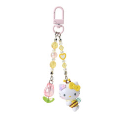 Japan Sanrio Original Keychain - Hello Kitty : Flower Loving Little Bee