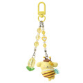 Japan Sanrio Original Keychain - Pompompurin : Flower Loving Little Bee - 1