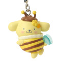 Japan Sanrio Original Keychain - Pompompurin : Flower Loving Little Bee - 2