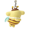 Japan Sanrio Original Keychain - Pompompurin : Flower Loving Little Bee - 3
