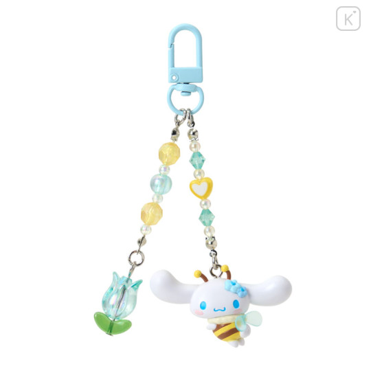 Japan Sanrio Original Keychain - Cinnamoroll : Flower Loving Little Bee - 1