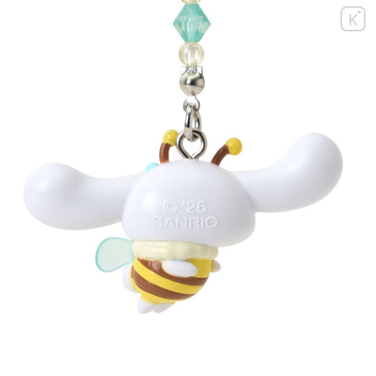 Japan Sanrio Original Keychain - Cinnamoroll : Flower Loving Little Bee - 3
