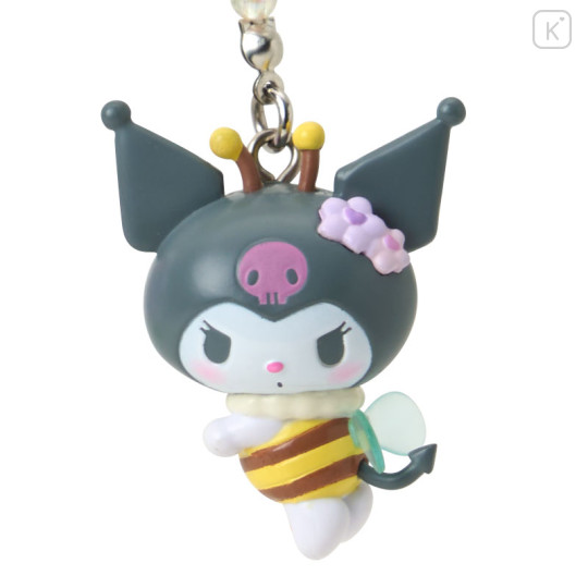 Japan Sanrio Original Keychain - Kuromi : Flower Loving Little Bee - 2