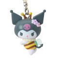 Japan Sanrio Original Keychain - Kuromi : Flower Loving Little Bee - 2