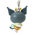 Japan Sanrio Original Keychain - Kuromi : Flower Loving Little Bee - 3