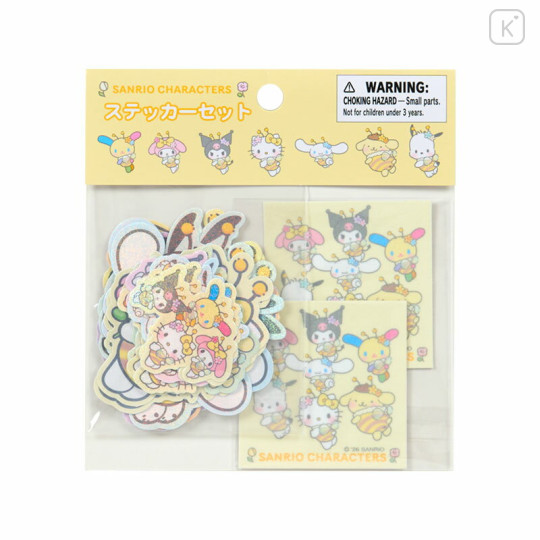 Japan Sanrio Original Sticker Set - Flower Loving Little Bee - 1
