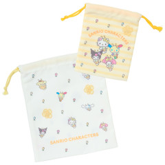 Japan Sanrio Original Drawstring Bag Set - Flower Loving Little Bee