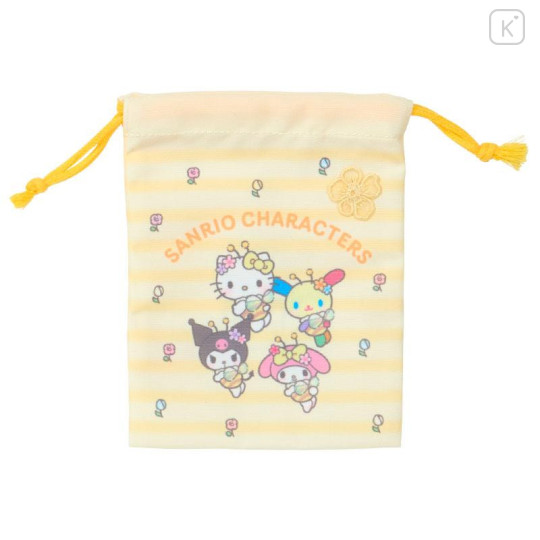Japan Sanrio Original Drawstring Bag Set - Flower Loving Little Bee - 5