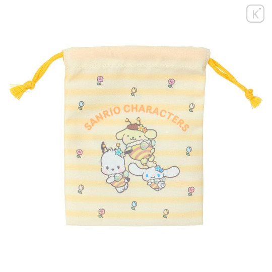 Japan Sanrio Original Drawstring Bag Set - Flower Loving Little Bee - 6