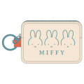 Japan Miffy Mini Pouch with Carabiner - Miffy : Face Beige - 1
