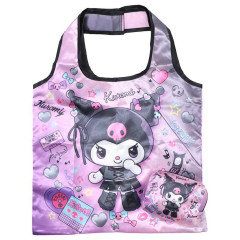 Japan Sanrio Satin Eco Bag with Pouch - Kuromi