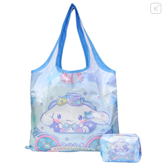Japan Sanrio Satin Eco Bag with Pouch - Cinnamoroll - 1