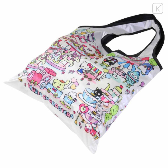 Japan Sanrio Satin Eco Bag with Pouch - Mixed Characters - 2