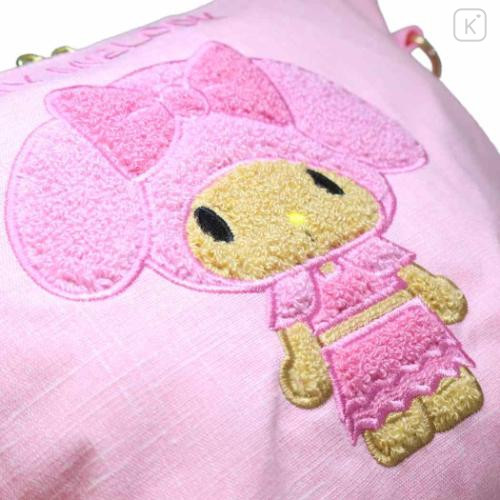 Japan Sanrio Sagara Embroidery Shoulder Bag - My Melody : Suntan - 5