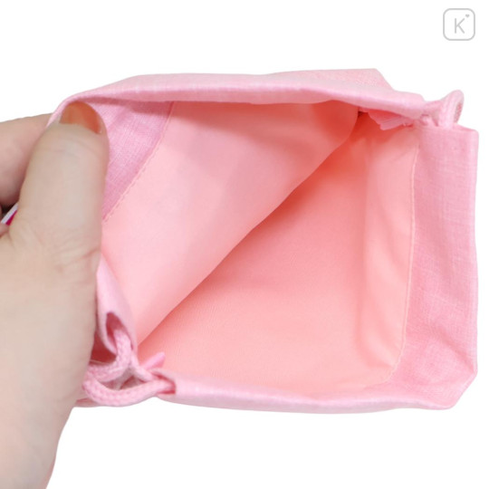 Japan Sanrio Sagara Embroidery Drawstring Pouch - My Melody : Suntan - 2