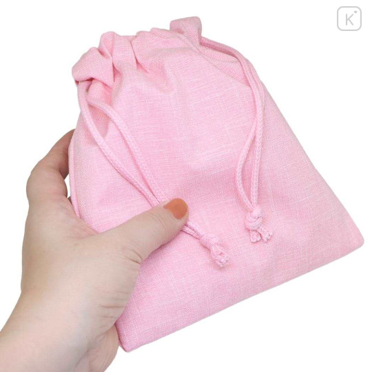 Japan Sanrio Sagara Embroidery Drawstring Pouch - My Melody : Suntan - 3