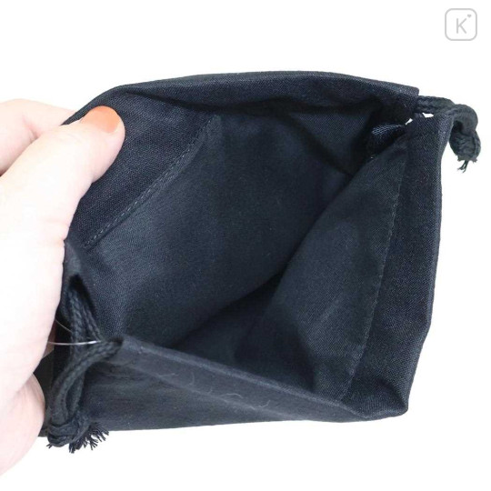 Japan Sanrio Sagara Embroidery Drawstring Pouch - Kuromi : Suntan - 2