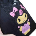 Japan Sanrio Sagara Embroidery Drawstring Pouch - Kuromi : Suntan - 4
