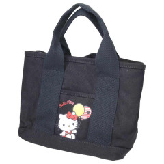 Japan Sanrio Canvas Mini Tote Bag with Dividers - Hello Kitty