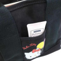 Japan Sanrio Canvas Mini Tote Bag with Dividers - Hello Kitty - 4