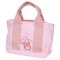 Japan Sanrio Canvas Mini Tote Bag with Dividers - My Melody - 1