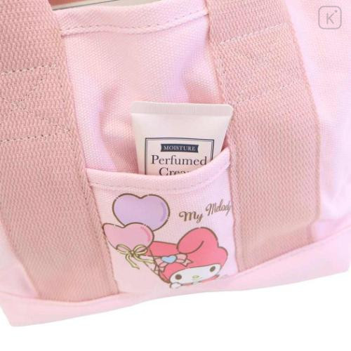 Japan Sanrio Canvas Mini Tote Bag with Dividers - My Melody - 4