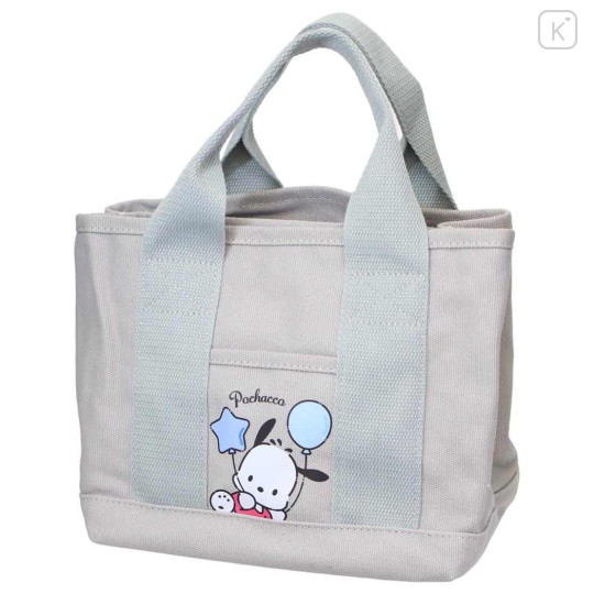 Japan Sanrio Canvas Mini Tote Bag with Dividers - Pochacco - 1