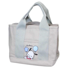 Japan Sanrio Canvas Mini Tote Bag with Dividers - Pochacco