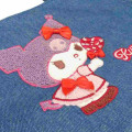 Japan Sanrio Denim Sagara Embroidery Lunch Bag - Kuromi - 4