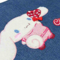 Japan Sanrio Denim Sagara Embroidery Lunch Bag - Cinnamoroll - 4