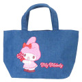 Japan Sanrio Denim Sagara Embroidery Lunch Bag - My Melody - 1