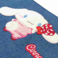 Japan Sanrio Denim Sagara Embroidery Cosmetic Pouch - Cinnamoroll - 4