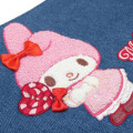 Japan Sanrio Denim Sagara Embroidery Cosmetic Pouch - My Melody - 4