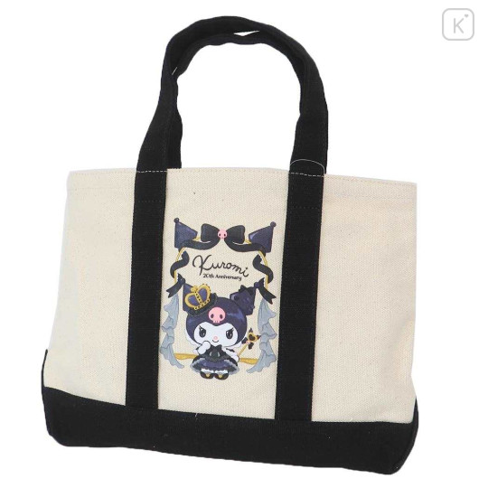 Japan Sanrio Bicolor Tote Bag - Kuromi - 1