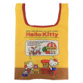 Japan Sanrio Mini Eco Bag with Pouch - Hello Kitty & Hello Mimmy : Retro - 1
