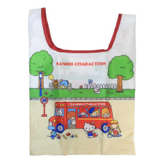 Japan Sanrio Mini Eco Bag with Pouch - Retro Bus