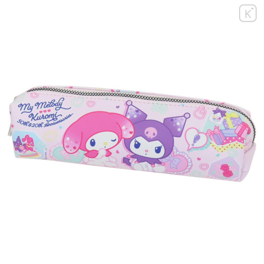 Japan Sanrio Pen Pouch - Kuromi & My Melody : 50th Anniversary - 1
