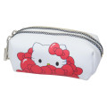 Japan Sanrio Double Pocket Key Case - Hello Kitty : Ribbon - 1
