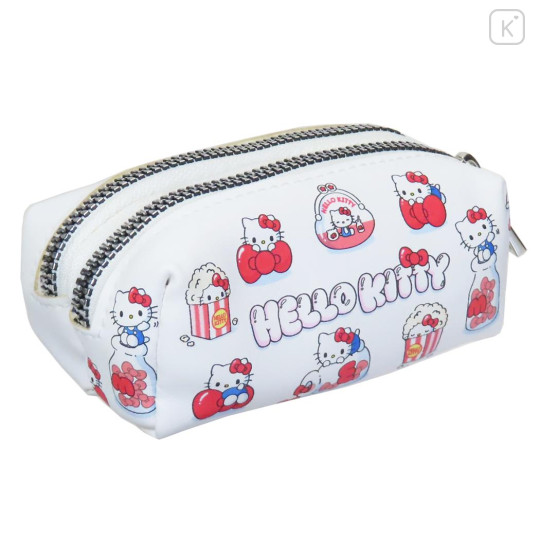 Japan Sanrio Double Pocket Key Case - Hello Kitty : Ribbon - 2