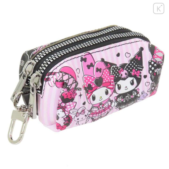 Japan Sanrio Double Pocket Key Case - My Melody 50th & Kuromi 20th Anniversary - 2