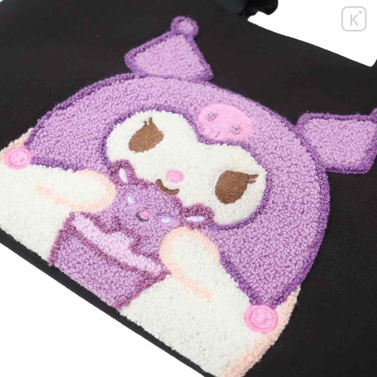 Japan Sanrio Sagara Embroidery Lunch Bag - Kuromi - 3