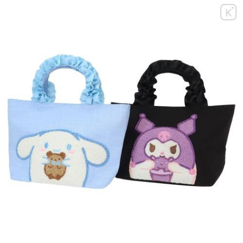 Japan Sanrio Sagara Embroidery Lunch Bag - Kuromi - 6
