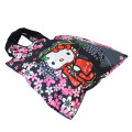 Japan Sanrio Satin Eco Bag with Pouch - Hello Kitty : Japanese Pattern Sakura - 2