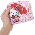 Japan Sanrio Satin Eco Bag with Pouch - Hello Kitty : Japanese Pattern Blossom Umbrella - 4