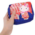 Japan Sanrio Satin Eco Bag with Pouch - Hello Kitty : Japanese Pattern Cherry Blossom - 4