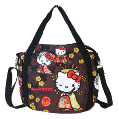 Japan Sanrio 2way Shoulder Bag - Hello Kitty : Japanese Pattern Miyabi